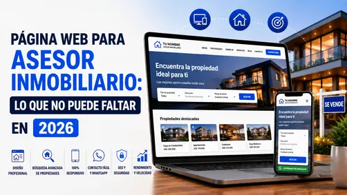 Página web para Asesor Inmobiliario: Qué No Puede Faltar en 2026
