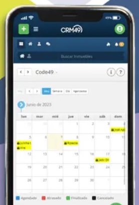 Pantalla de la app CRM 49: Agenda del agente