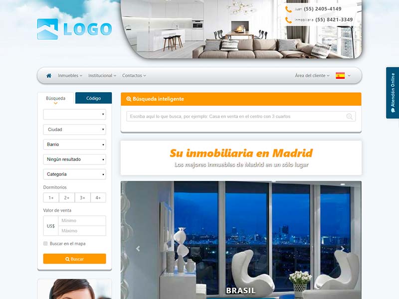 Plantilla de página web inmobiliaria Stylish