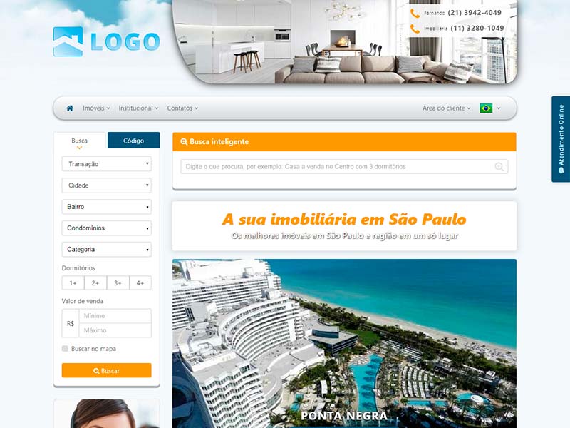 Modelo de site para imobiliária Stylish