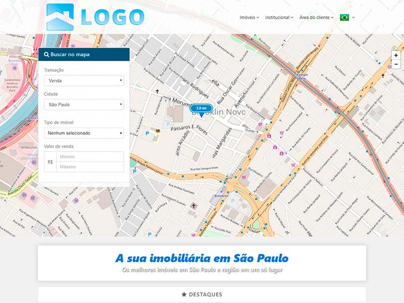 Modelo de site para imobiliária World