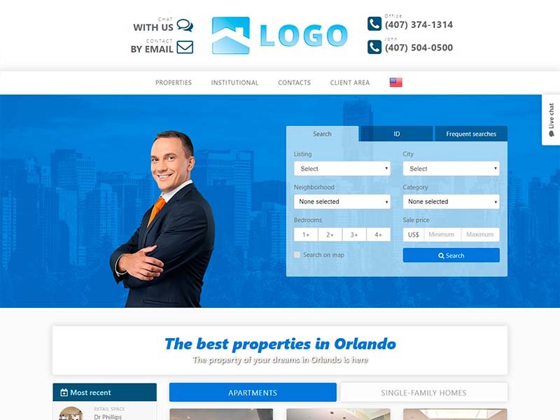 Real estate website template Personal