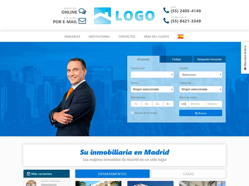 Plantilla de página web inmobiliaria Personal