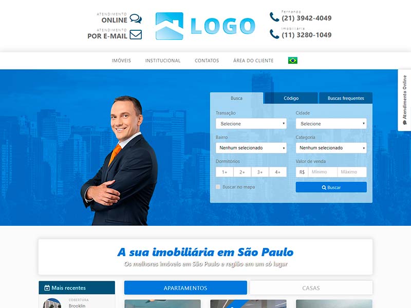 Modelo de site para imobiliária Personal