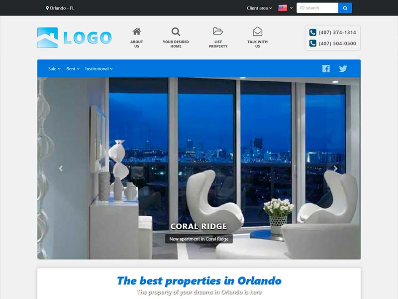 Real estate website template Easy