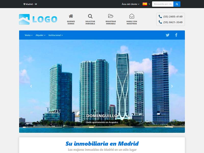 Plantilla de página web inmobiliaria Easy