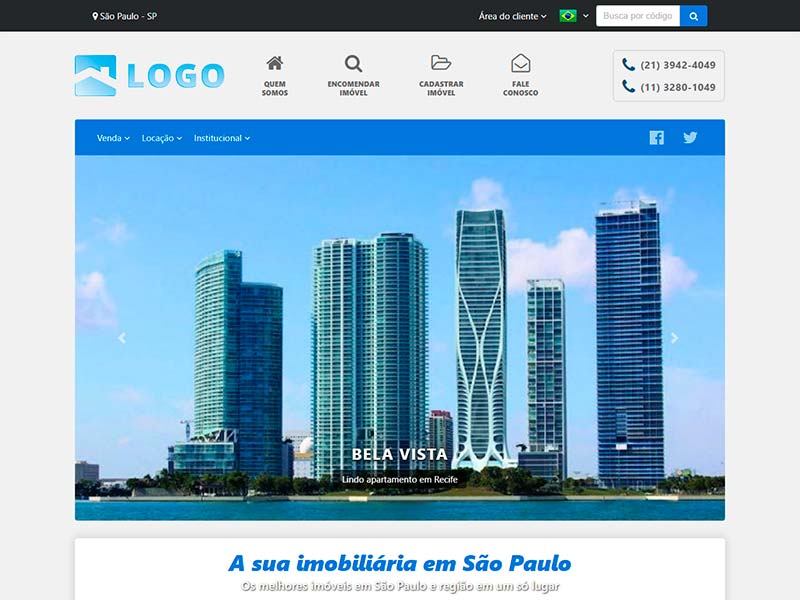 Modelo de site para imobiliária Easy