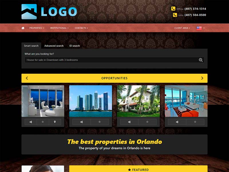 Real estate website template Provence