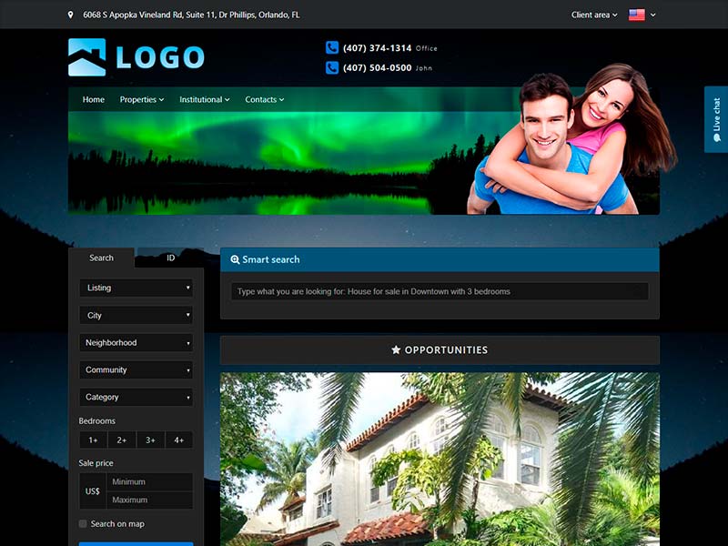 Real estate website template Boreal