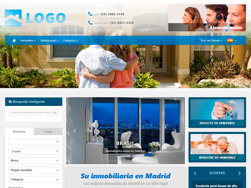 Plantilla de página web inmobiliaria Dream