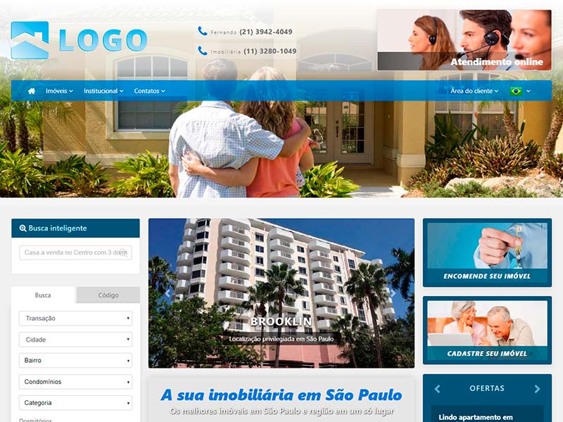 Modelo de site para imobiliária Dream