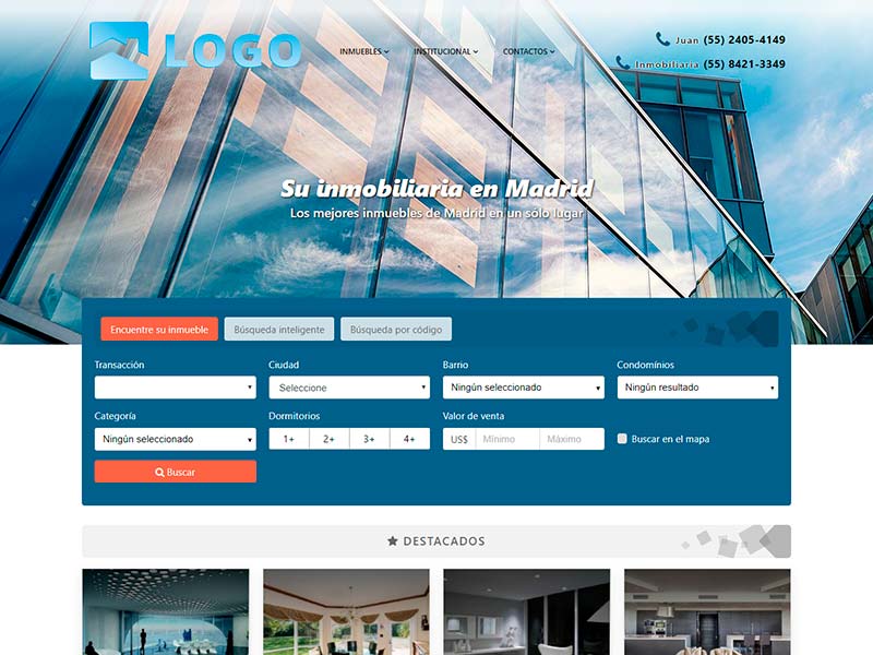 Plantilla de página web inmobiliaria Corporate