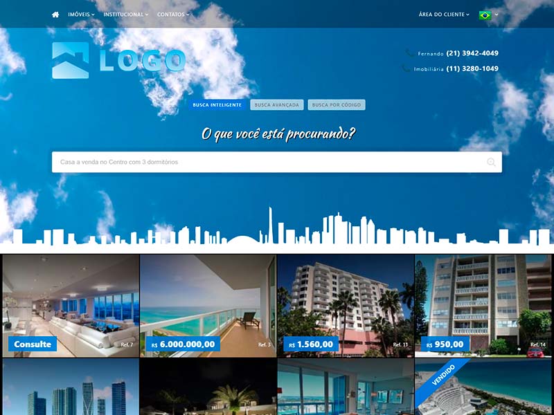 Modelo de site para imobiliária Lumière