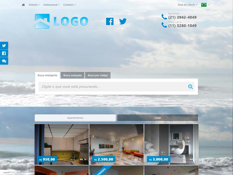 Modelo de site para imobiliária Galápagos