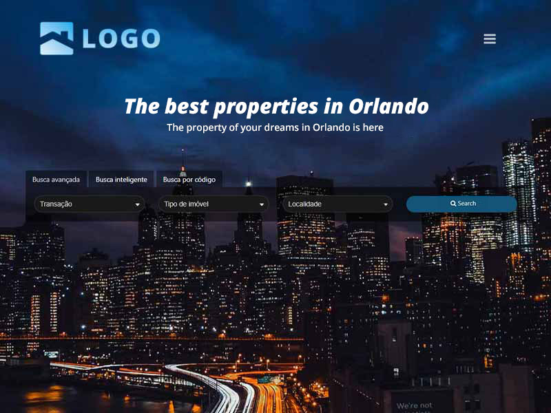 Real estate website template Blackout
