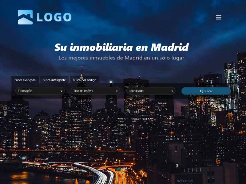 Plantilla de página web inmobiliaria Blackout