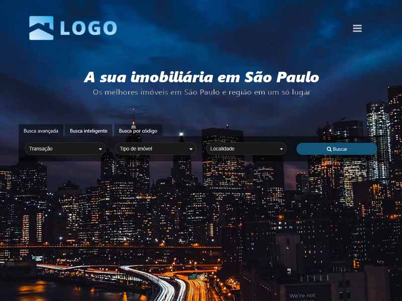 Modelo de site para imobiliária Blackout