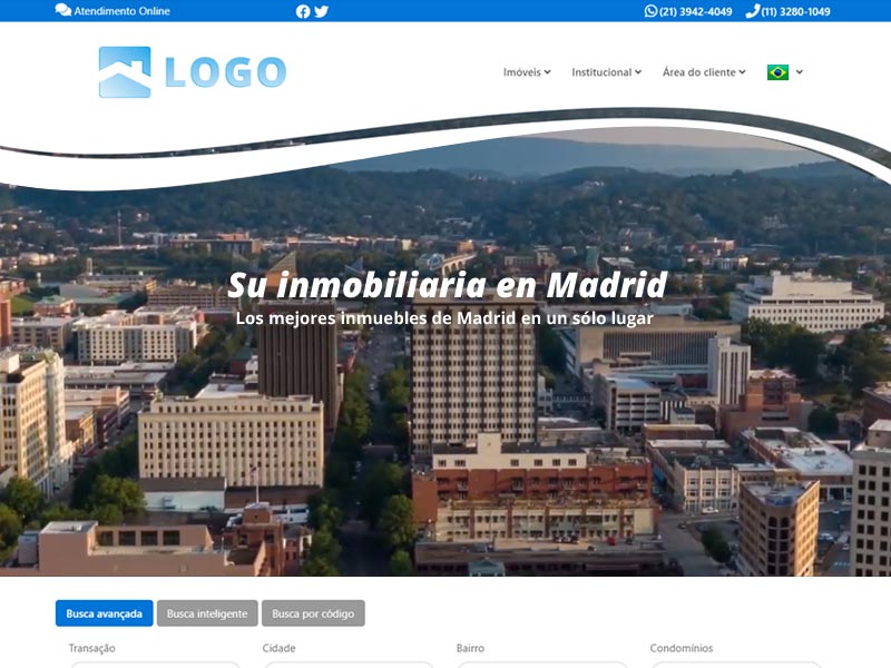 Plantilla de página web inmobiliaria Windy