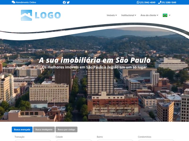 Modelo de site para imobiliária Windy