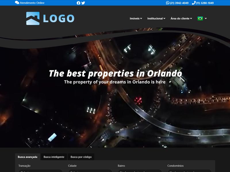 Real estate website template Wave