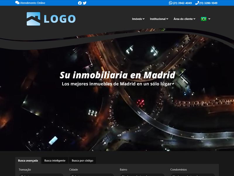 Plantilla de página web inmobiliaria Wave