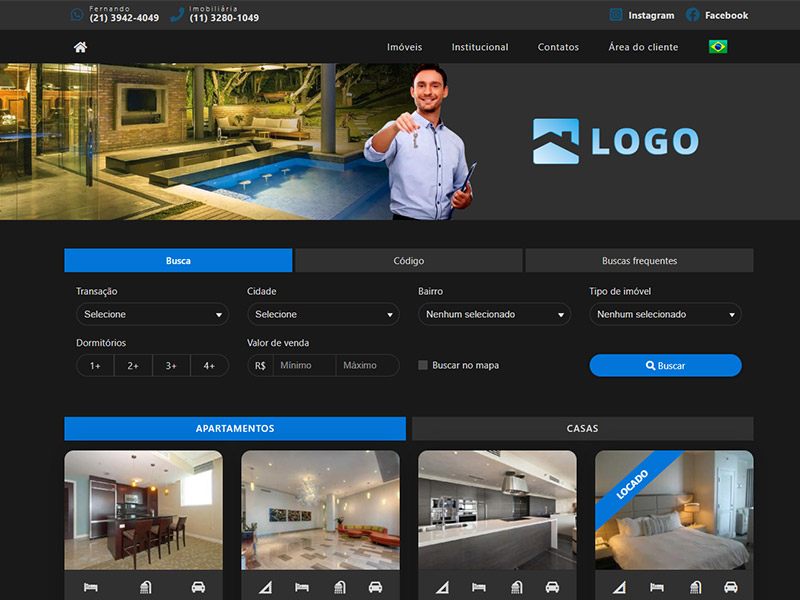 Plantilla de página web inmobiliaria Broker