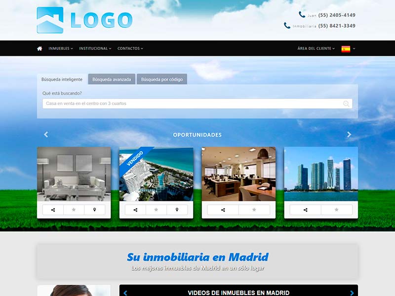 Plantilla de página web inmobiliaria Boundless