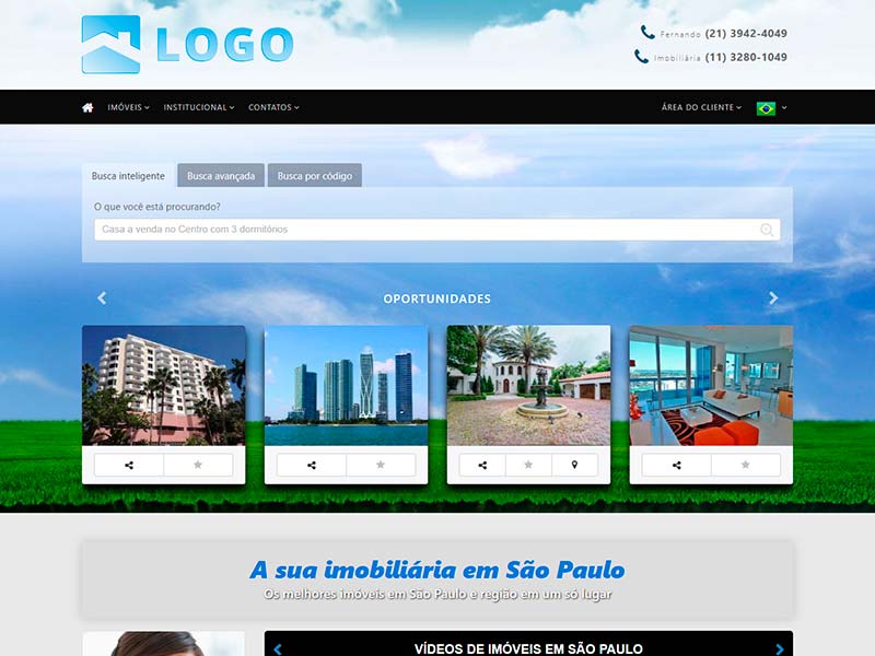 Modelo de site para imobiliária Boundless