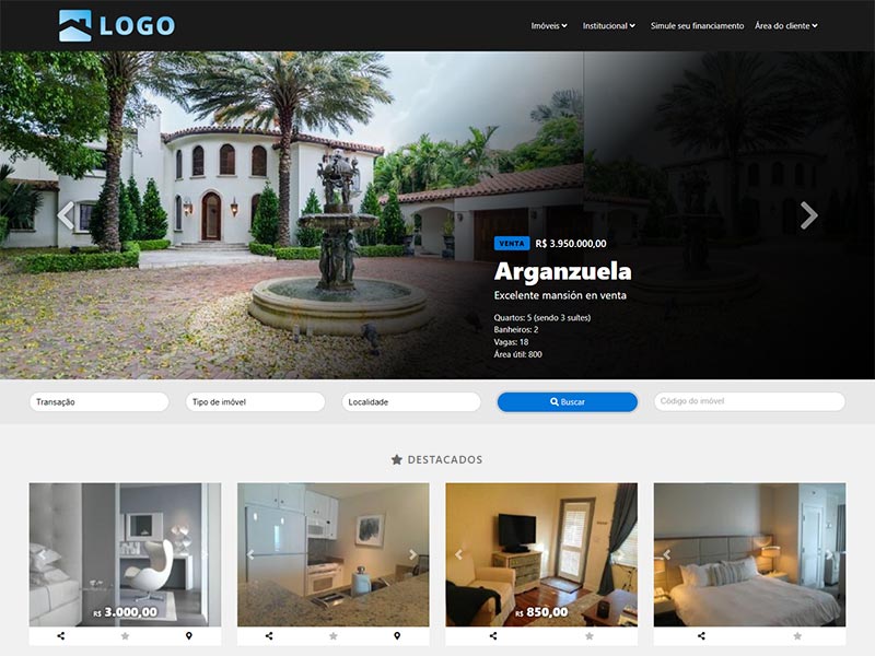 Plantilla de página web inmobiliaria Titan
