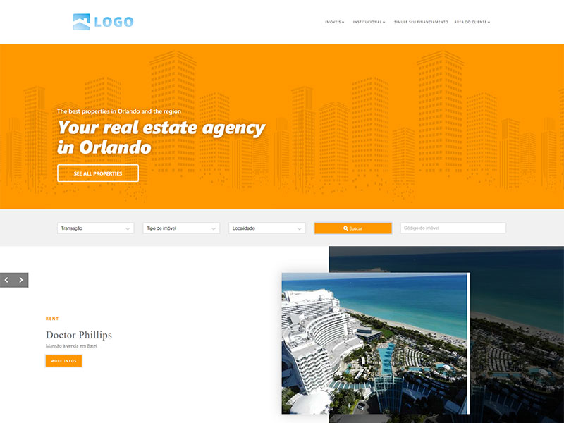 Real estate website template Nexus