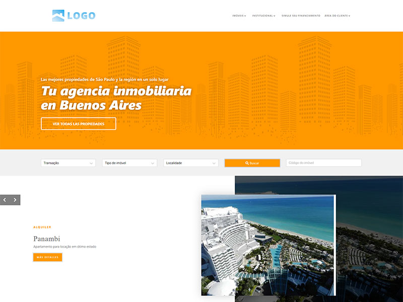 Plantilla de página web inmobiliaria Nexus