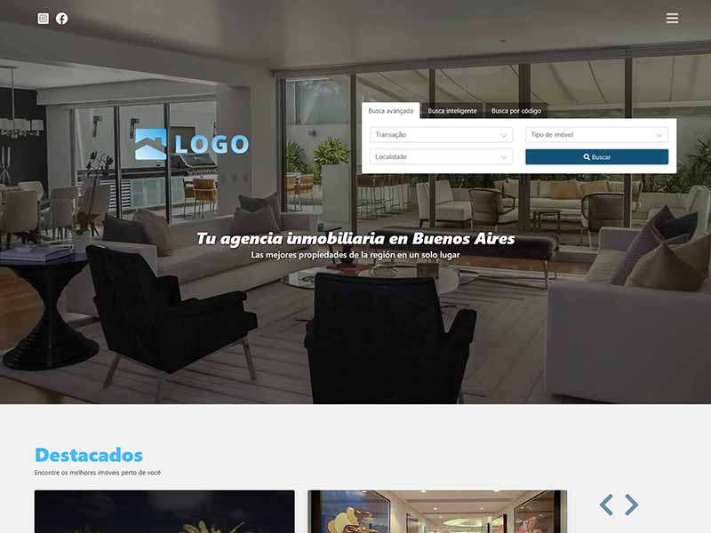 Plantilla de página web inmobiliaria Haven
