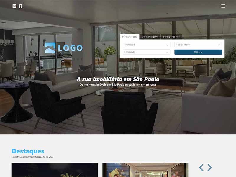 Modelo de site para imobiliária Haven