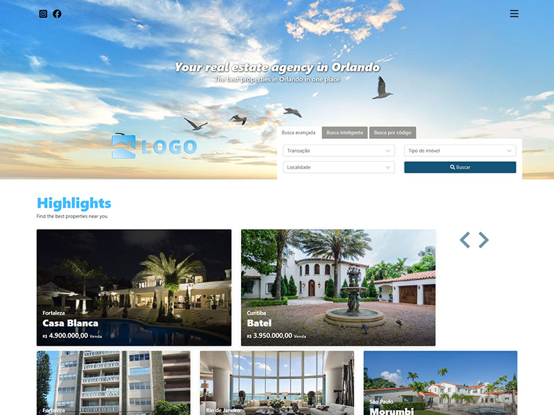 Real estate website template Azure