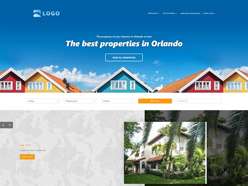 Real estate website template Vibrant