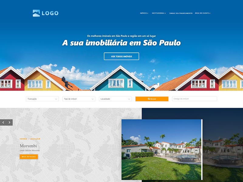 Modelo de site para imobiliária Vibrant