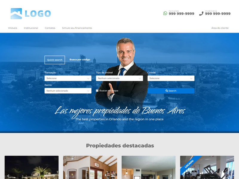 Plantilla de página web inmobiliaria Realtor