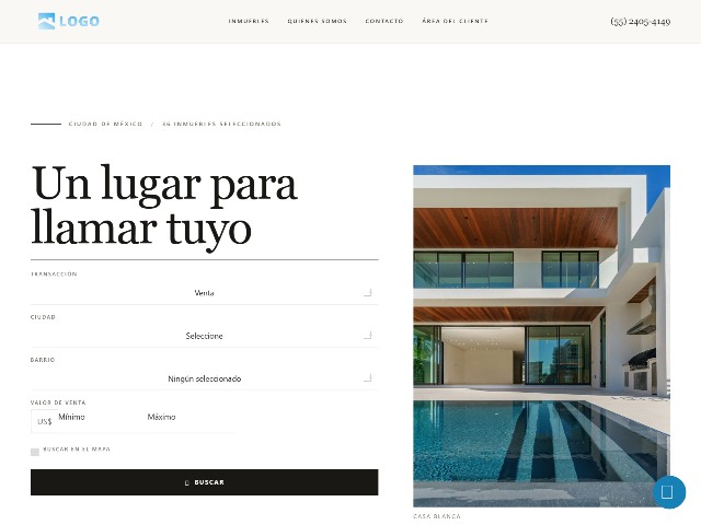 Plantilla de página web inmobiliaria Editorial