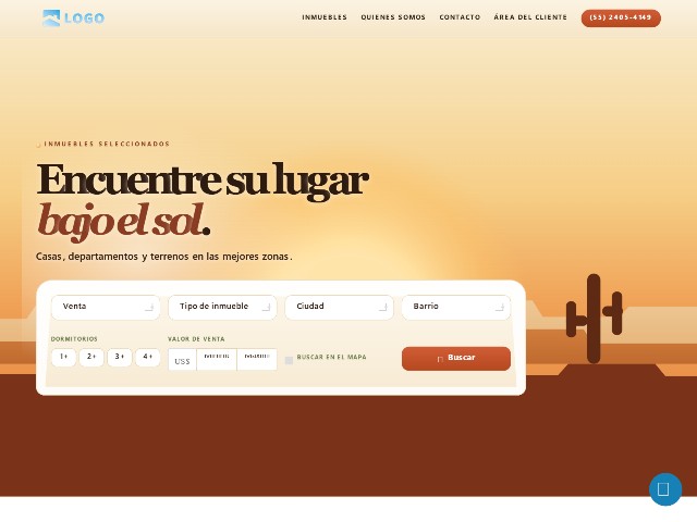 Plantilla de página web inmobiliaria Arizona