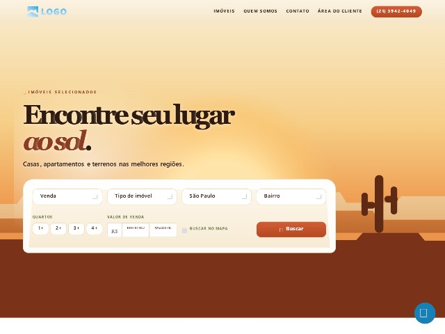 Modelo de site para imobiliária Arizona