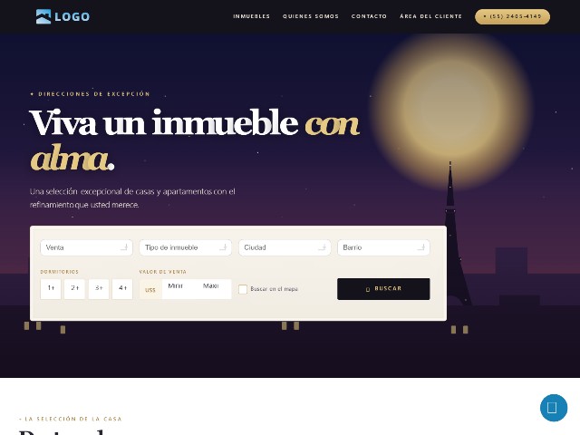 Plantilla de página web inmobiliaria Paris