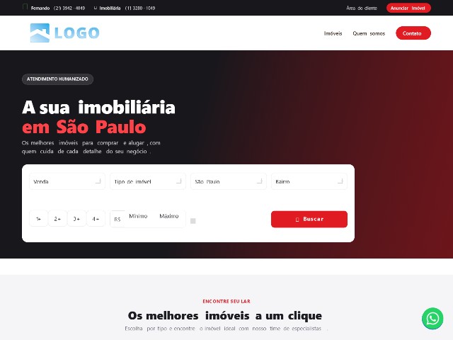 Modelo de site para imobiliária Prime