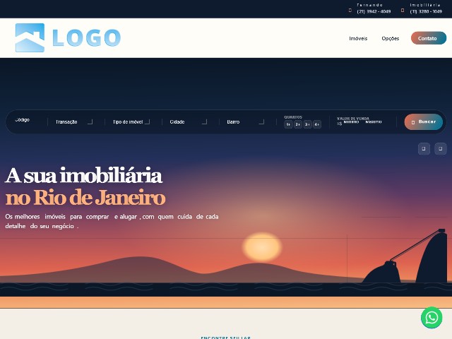 Modelo de site para imobiliária Rio de Janeiro