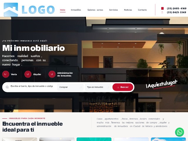 Plantilla de página web inmobiliaria Welcome